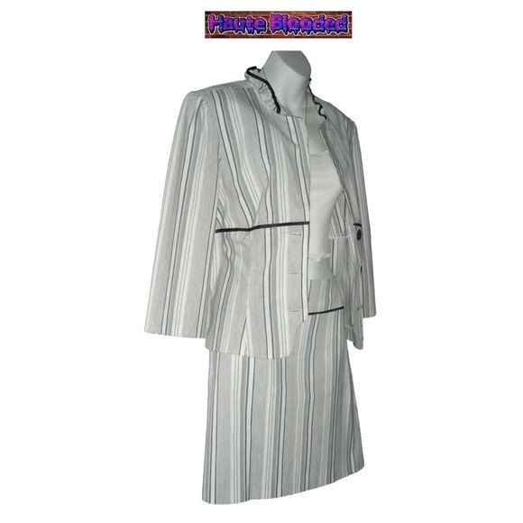 y2k Speechless Suit Striped Clueless Style Academia Office Work Blazer Skirt 13 - Picture 3 of 14